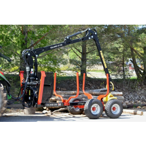 IGLAND - 280 - Tømmerhenger - m/kran 37-52, brems, swingtrac, 3 stakesett,